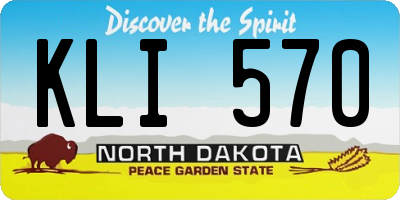 ND license plate KLI570