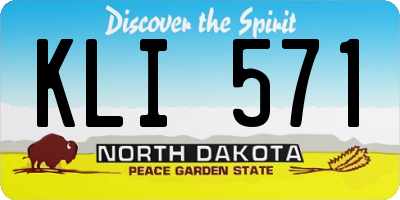 ND license plate KLI571