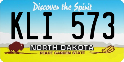 ND license plate KLI573