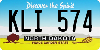 ND license plate KLI574