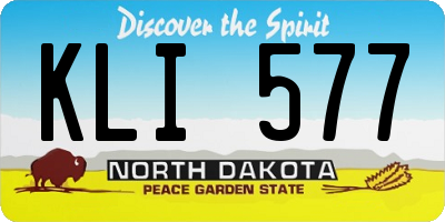 ND license plate KLI577