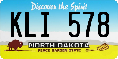 ND license plate KLI578
