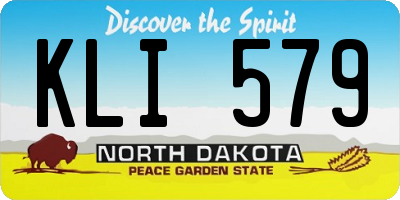 ND license plate KLI579