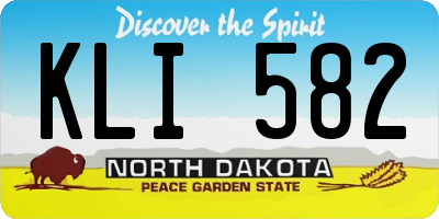 ND license plate KLI582