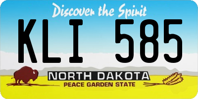 ND license plate KLI585