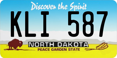 ND license plate KLI587