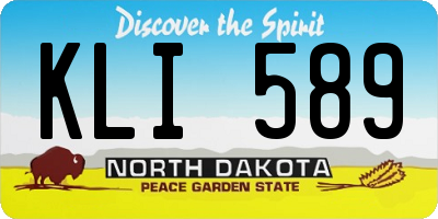 ND license plate KLI589