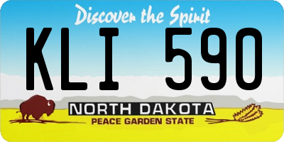 ND license plate KLI590