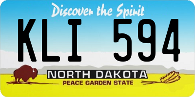 ND license plate KLI594
