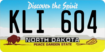 ND license plate KLI604