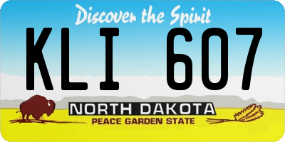 ND license plate KLI607