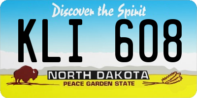 ND license plate KLI608