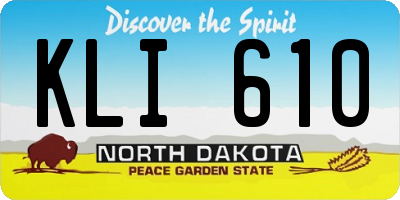 ND license plate KLI610