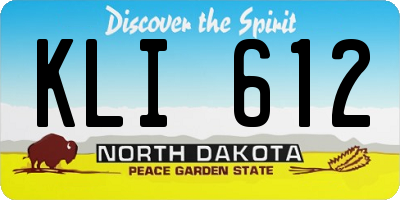 ND license plate KLI612