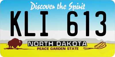 ND license plate KLI613
