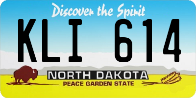 ND license plate KLI614