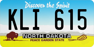 ND license plate KLI615