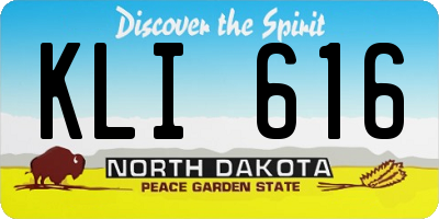 ND license plate KLI616