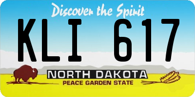 ND license plate KLI617