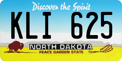 ND license plate KLI625
