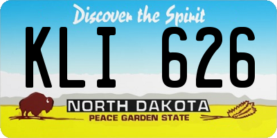 ND license plate KLI626