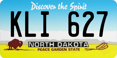 ND license plate KLI627
