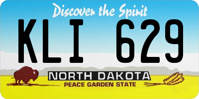 ND license plate KLI629