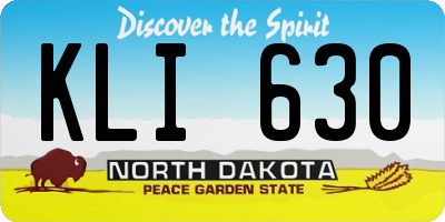 ND license plate KLI630
