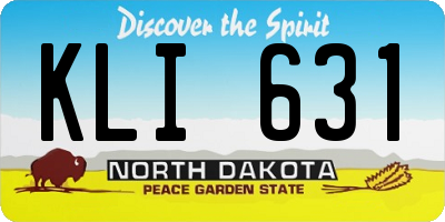 ND license plate KLI631