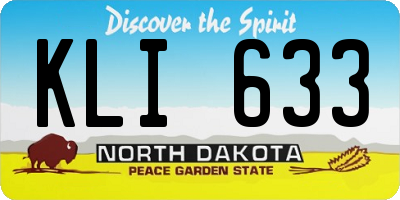 ND license plate KLI633