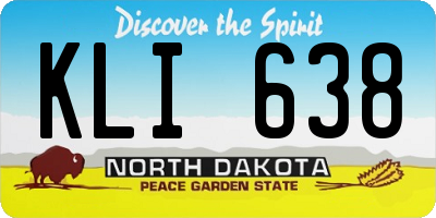 ND license plate KLI638