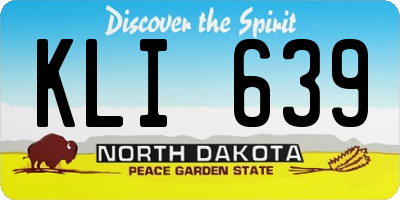 ND license plate KLI639