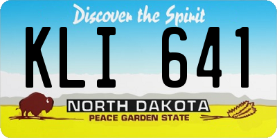 ND license plate KLI641