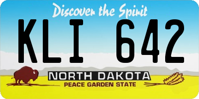 ND license plate KLI642