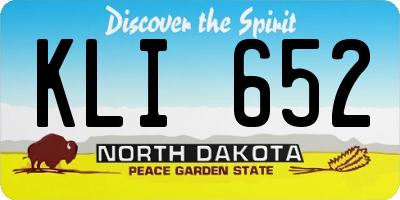 ND license plate KLI652
