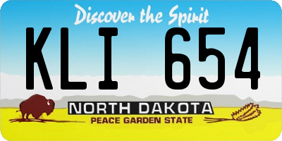 ND license plate KLI654