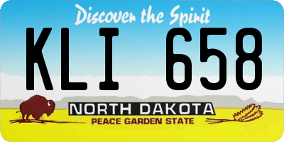ND license plate KLI658