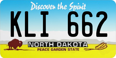 ND license plate KLI662