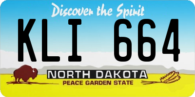 ND license plate KLI664