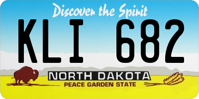 ND license plate KLI682