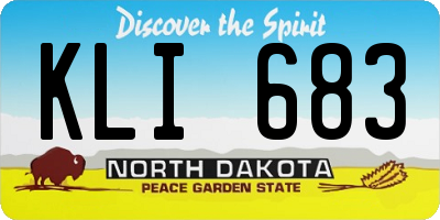 ND license plate KLI683