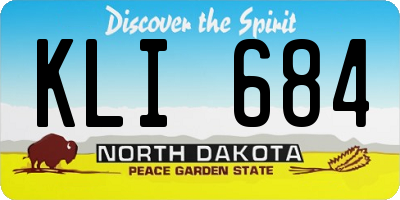 ND license plate KLI684