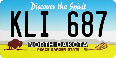 ND license plate KLI687