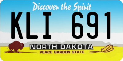 ND license plate KLI691