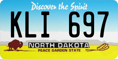 ND license plate KLI697