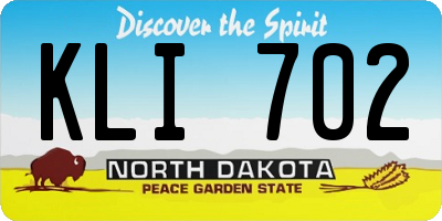 ND license plate KLI702