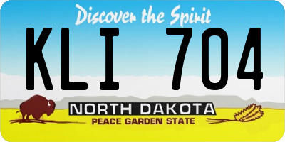ND license plate KLI704