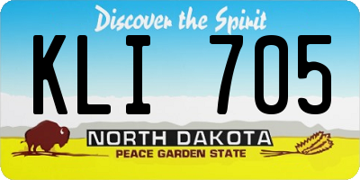 ND license plate KLI705