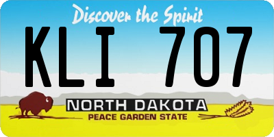 ND license plate KLI707
