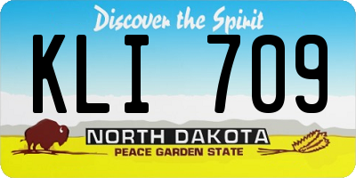 ND license plate KLI709